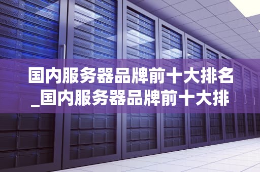 国内服务器品牌前十大排名_国内服务器品牌前十大排名有哪些_国内服务器品牌前十大排名及其特点分析