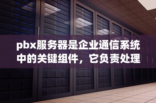 pbx服务器是企业通信系统中的关键组件，它负责处理电话交换、呼叫路由和连接管理等功能。在现代商业环境中，PBX服务器不仅提高了企业的运营效率，还增强了客户满意度。本文将探讨PBX服务器的工作原理、优势以及如何选择合适的PBX服务器。，pbx服务器是什么