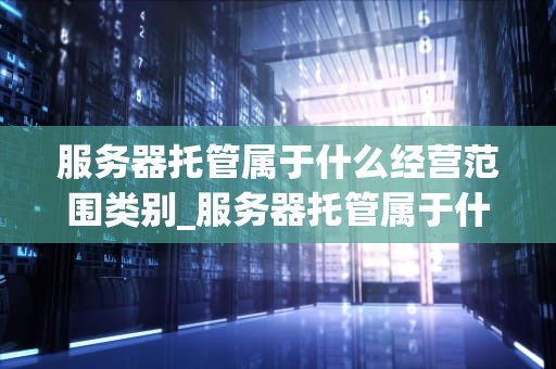 服务器托管属于什么经营范围类别_服务器托管属于什么经营范围类别的_服务器托管的经营范围类别及其重要性