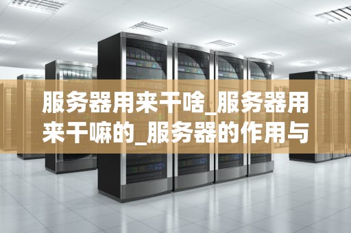 服务器用来干啥_服务器用来干嘛的_服务器的作用与重要性