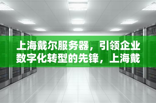 上海戴尔服务器，引领企业数字化转型的先锋，上海戴尔服务器售后维修点