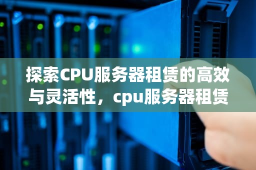 探索CPU服务器租赁的高效与灵活性，cpu服务器租赁推荐