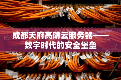 成都天府高防云服务器——数字时代的安全堡垒
