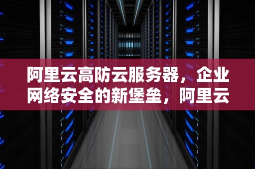 阿里云高防云服务器，企业网络安全的新堡垒，阿里云高防服务器多少钱