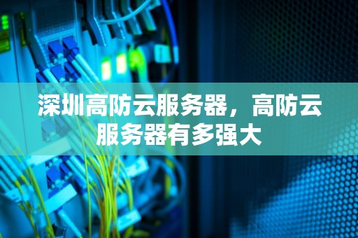深圳高防云服务器，高防云服务器有多强大