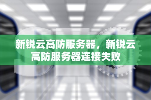 新锐云高防服务器，新锐云高防服务器连接失败