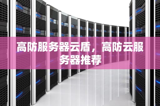高防服务器云盾，高防云服务器推荐