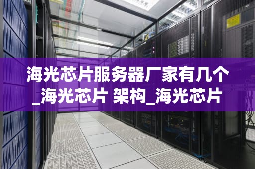海光芯片服务器厂家有几个_海光芯片 架构_海光芯片服务器厂家的探索与发展