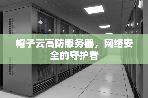 帽子云高防服务器，网络安全的守护者