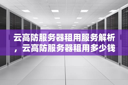 云高防服务器租用服务解析，云高防服务器租用多少钱