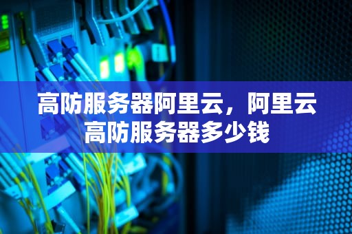 高防服务器阿里云，阿里云高防服务器多少钱