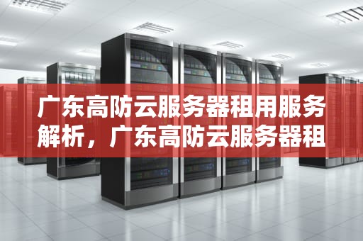 广东高防云服务器租用服务解析，广东高防云服务器租用多少钱