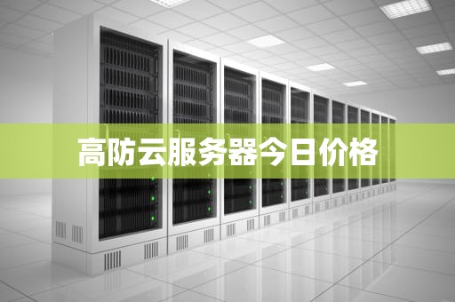高防云服务器今日价格