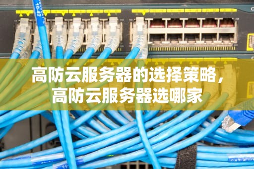 高防云服务器的选择策略，高防云服务器选哪家