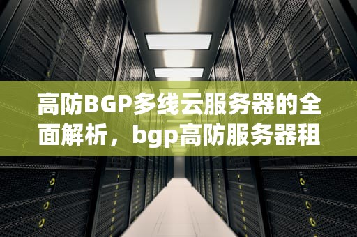 高防BGP多线云服务器的全面解析，bgp高防服务器租用