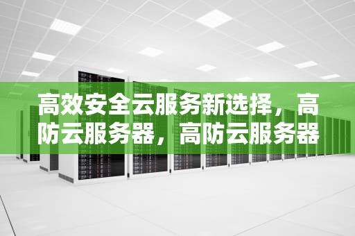 高效安全云服务新选择，高防云服务器，高防云服务器推荐