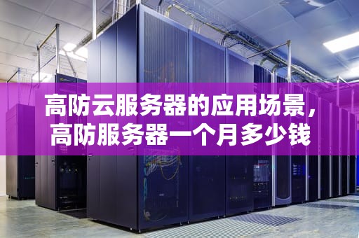 高防云服务器的应用场景，高防服务器一个月多少钱