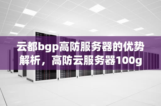 云都bgp高防服务器的优势解析，高防云服务器100g