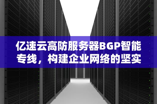 亿速云高防服务器BGP智能专线，构建企业网络的坚实基石，亿速云高防服务器怎么样
