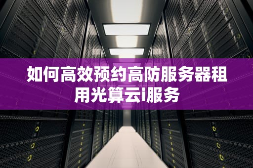 如何高效预约高防服务器租用光算云i服务