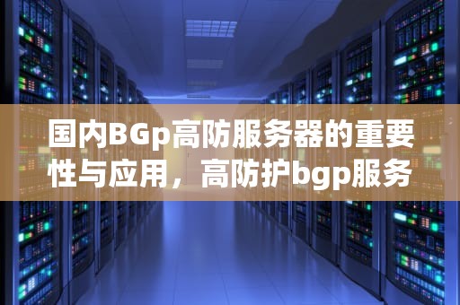 国内BGp高防服务器的重要性与应用，高防护bgp服务器