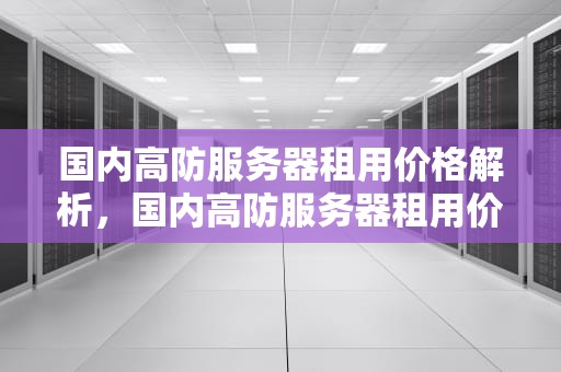 国内高防服务器租用价格解析，国内高防服务器租用价格多少