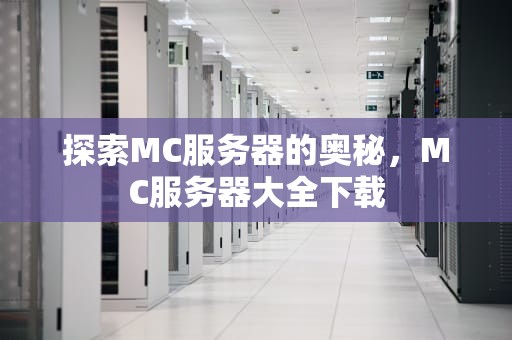 探索MC服务器的奥秘，MC服务器大全下载