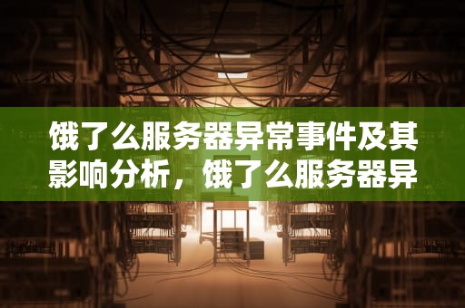 饿了么服务器异常事件及其影响分析，饿了么服务器异常