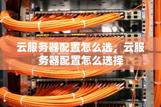 云服务器配置怎么选，云服务器配置怎么选择