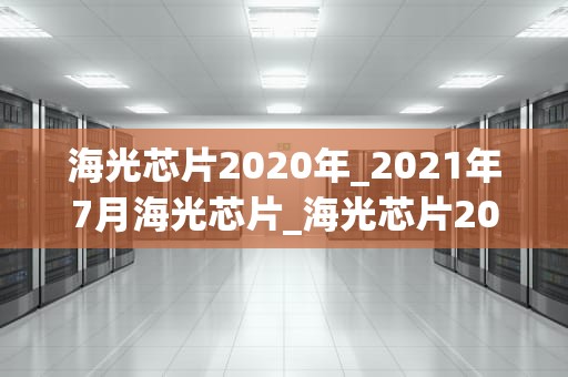 海光芯片2020年_2021年7月海光芯片_海光芯片2020年：技术突破与市场挑战