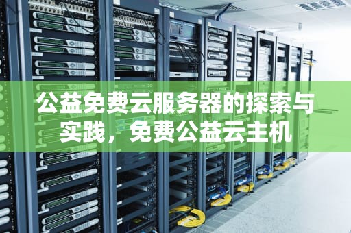 公益免费云服务器的探索与实践，免费公益云主机