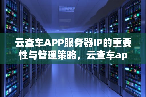 云查车APP服务器IP的重要性与管理策略，云查车app的服务器ip的输入