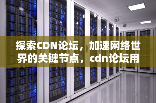 探索CDN论坛，加速网络世界的关键节点，cdn论坛用友