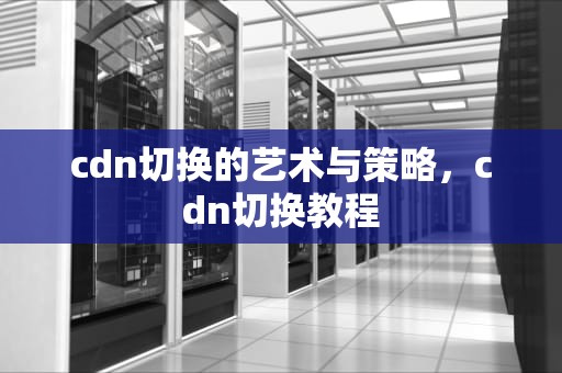 cdn切换的艺术与策略，cdn切换教程
