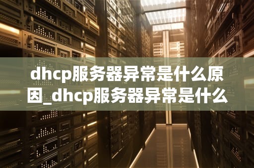 dhcp服务器异常是什么原因_dhcp服务器异常是什么原因导致的_DHCP服务器异常的原因及解决方法