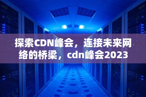 探索CDN峰会，连接未来网络的桥梁，cdn峰会2023