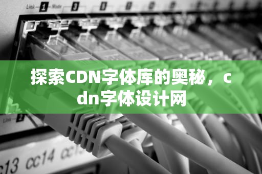 探索CDN字体库的奥秘，cdn字体设计网