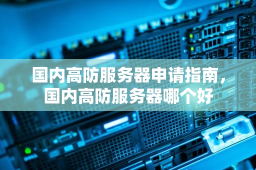 国内高防服务器申请指南，国内高防服务器哪个好