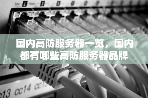 国内高防服务器一览，国内都有哪些高防服务器品牌