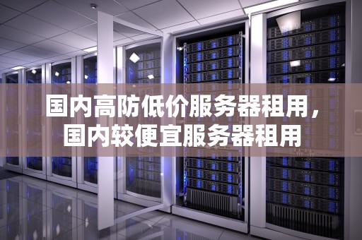 国内高防低价服务器租用，国内较便宜服务器租用