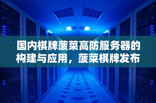国内棋牌菠菜高防服务器的构建与应用，菠菜棋牌发布平台