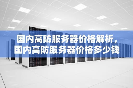 国内高防服务器价格解析，国内高防服务器价格多少钱