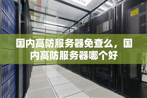 国内高防服务器免查么，国内高防服务器哪个好