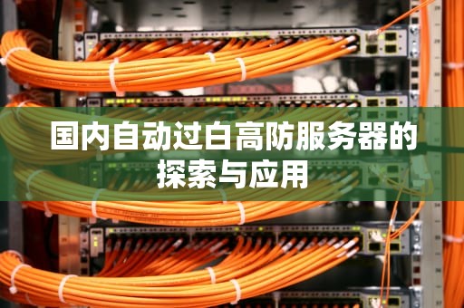 国内自动过白高防服务器的探索与应用