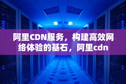 阿里CDN服务，构建高效网络体验的基石，阿里cdn