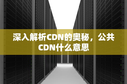 深入解析CDN的奥秘，公共CDN什么意思