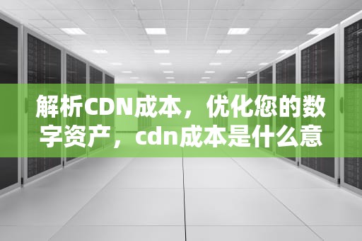 解析CDN成本，优化您的数字资产，cdn成本是什么意思