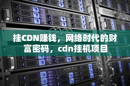 挂CDN赚钱，网络时代的财富密码，cdn挂机项目