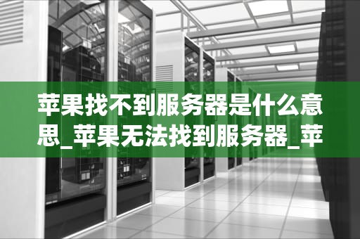 苹果找不到服务器是什么意思_苹果无法找到服务器_苹果找不到服务器是什么意思？