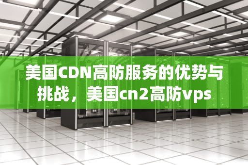 美国CDN高防服务的优势与挑战，美国cn2高防vps